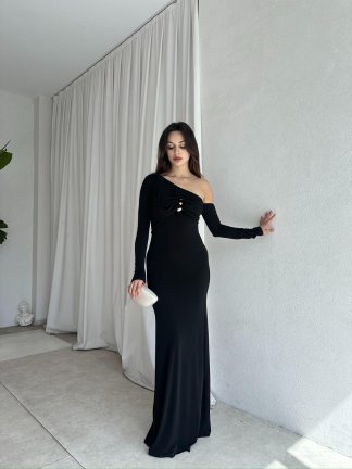 SİLLA Maxi Elbise 8595 - Siyah - 1