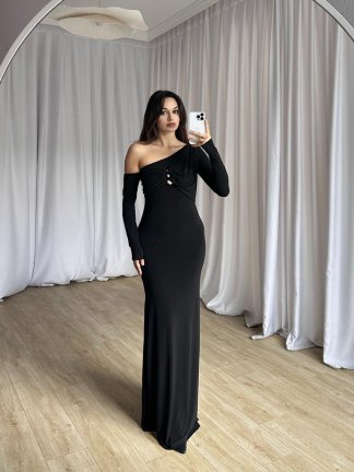SİLLA Maxi Elbise 8595 - Siyah - 2