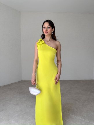 SİLVESTER Maxi Elbise 0596 - Sarı 