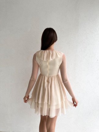  Scoot Elbise 2408 - Krem - 4