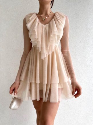  Scoot Elbise 2408 - Krem - 2