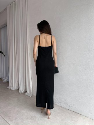 Simli MONİKA Maxi Elbise 9977 - Siyah - 4