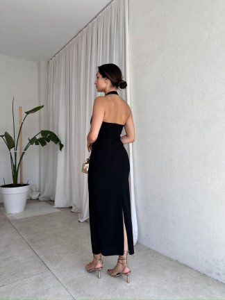 SİRENE Midi Elbise 8017 - Siyah - 3