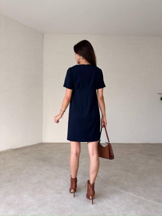 SLAVEN Mini Elbise 4622 - Lacivert - 4
