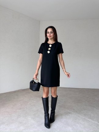 SLAVEN Mini Elbise 4622 - Siyah - 2