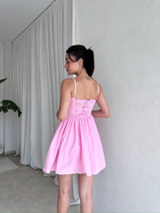 SLAY Mini Elbise 8280 - Pembe - 3