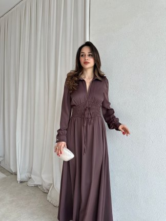 SMART Elbise 8733 - Acı Kahve - 2