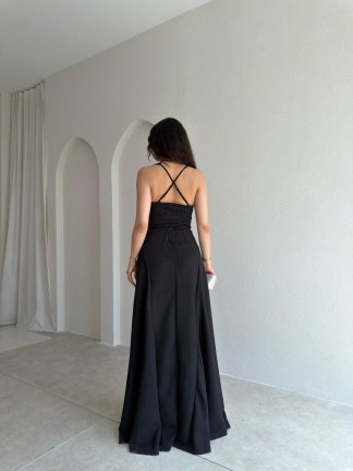 SMOOTH Maxi Elbise 1814 - Siyah - 3