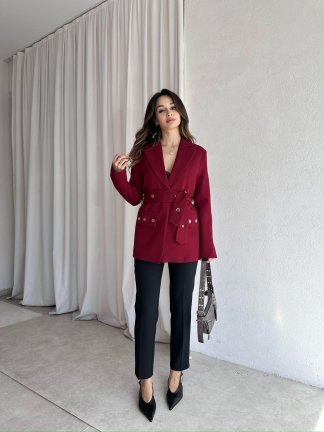 SOFT Ceket 8592 - Bordo - 2