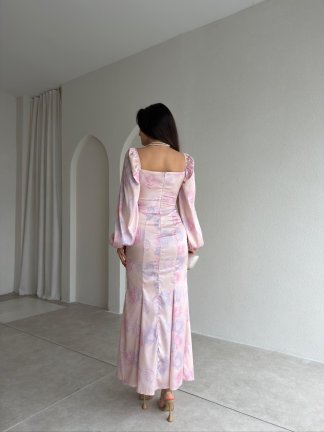 Modena Maxi Elbise 8786 - Pembe - 4
