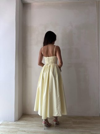 SOROS Maxi Elbise 9235 - Sarı - 3