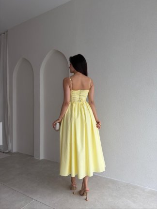 SOROS Maxi Elbise 9235 - Sarı - 3