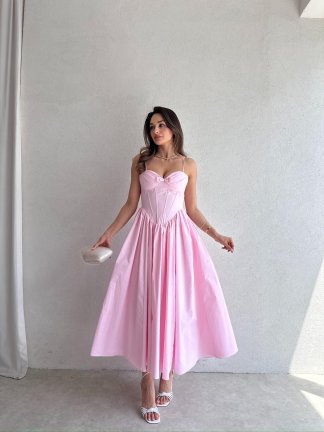 SOROS Maxi Elbise 9235 - Pembe - 2