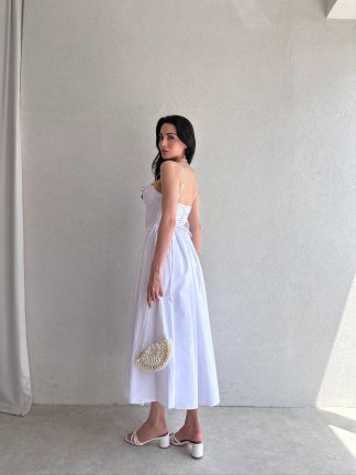 SOROS Maxi Elbise 9235 - Beyaz - 3