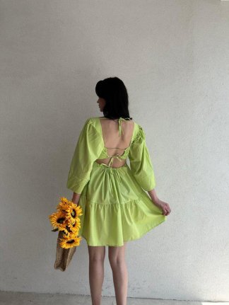 SPRİNG Elbise 6152 - Yeşil - 2