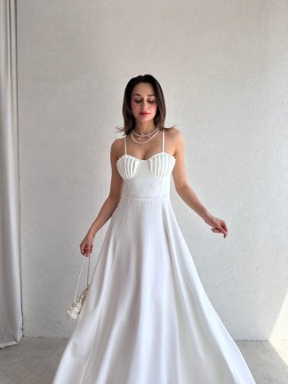 SPRİT Maxi Elbise 9345 - Beyaz - 1