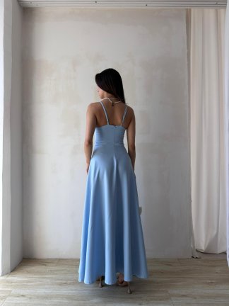 SPRİT Maxi Elbise 9345 - Mavi - 3