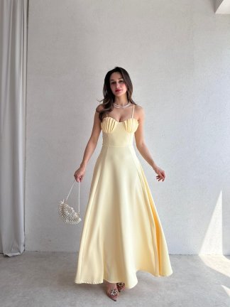 SPRİT Maxi Elbise 9345 - Sarı - 2