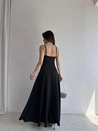 SPRİT Maxi Elbise 9345 - Siyah - 3