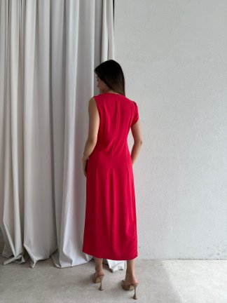 STACİE Midi Elbise 5985 - Nar Çiçeği - 3