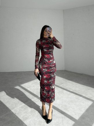 STARFALL Midi Elbise 4377 - 2