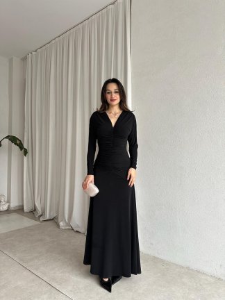 STARK Maxi Elbise 6874 - Siyah - 2