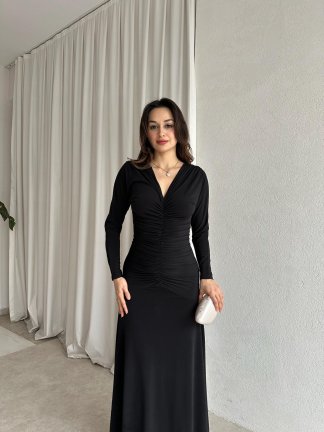 STARK Maxi Elbise 6874 - Siyah - 3