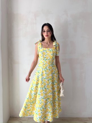 STRAW Midi Elbise 0234 - 1