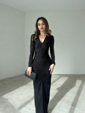 STROVE Maxi Elbise 8878 - Siyah - 1