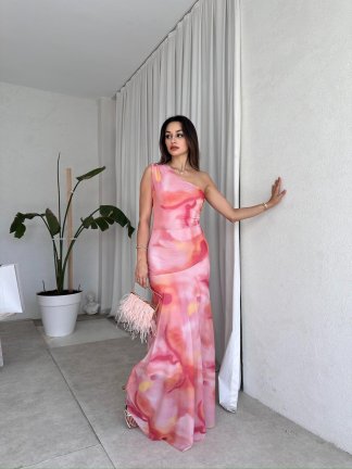 SUNLİT Maxi Elbise 8173 - Pembe - 2