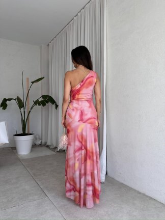 SUNLİT Maxi Elbise 8173 - Pembe - 3