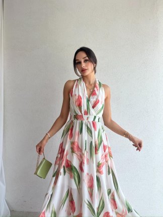 SUNRİSE Maxi Elbise 7868 - Pembe - 2