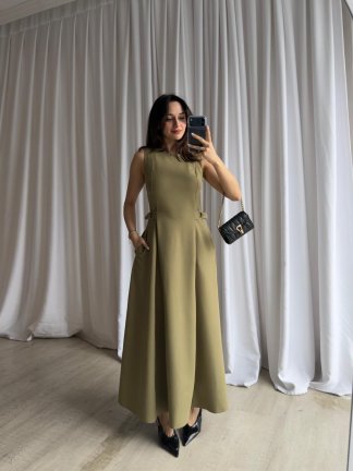 SUNSET Maxi Elbise 8887 - Haki - 2