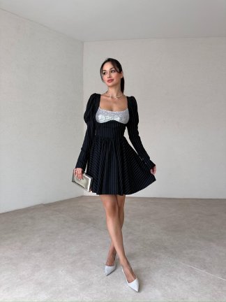 SUPPİN Mini Elbise 7906 - Siyah - 2
