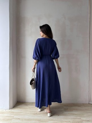 SUZETTE Midi Elbise 4588 - Mor - 4