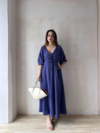 SUZETTE Midi Elbise 4588 - Mor - 3