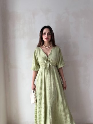 SUZETTE Midi Elbise 4588 - Yeşil - 3