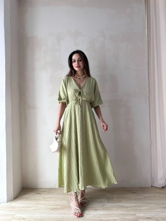 SUZETTE Midi Elbise 4588 - Yeşil - 4