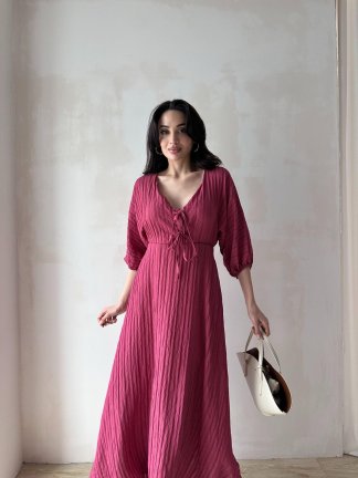 SUZETTE Midi Elbise 4588 - Bordo - 1