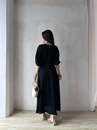 SUZETTE Midi Elbise 4588 - Siyah - 4