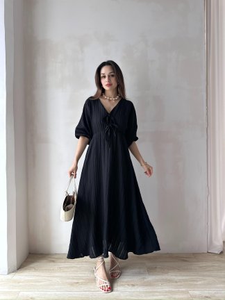SUZETTE Midi Elbise 4588 - Siyah - 2