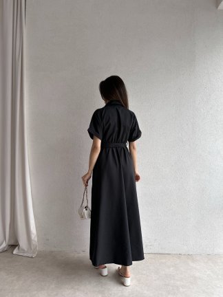 SYBİL Midi Elbise 4756 - Siyah - 4