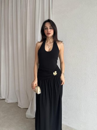 TADİC Maxi Elbise 8875 - Siyah - 2