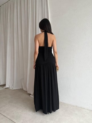 TADİC Maxi Elbise 8875 - Siyah - 3