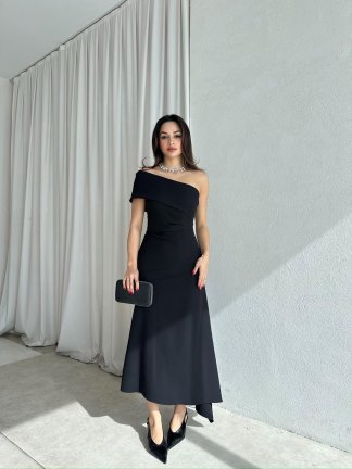 RECORD Elbise 8652 - Siyah - 2