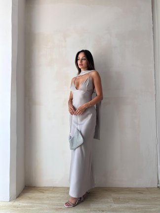TALYA Elbise 9778 - Gri - 2