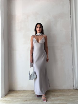 TALYA Elbise 9778 - Gri - 3