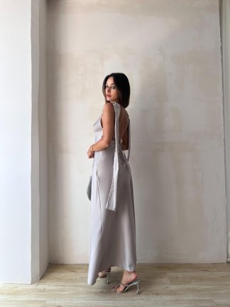 TALYA Elbise 9778 - Gri - 4