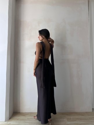 TALYA Elbise 9778 - Acı Kahve - 2