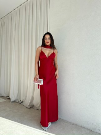 TALYA Elbise 9778 - Kırmızı - 2